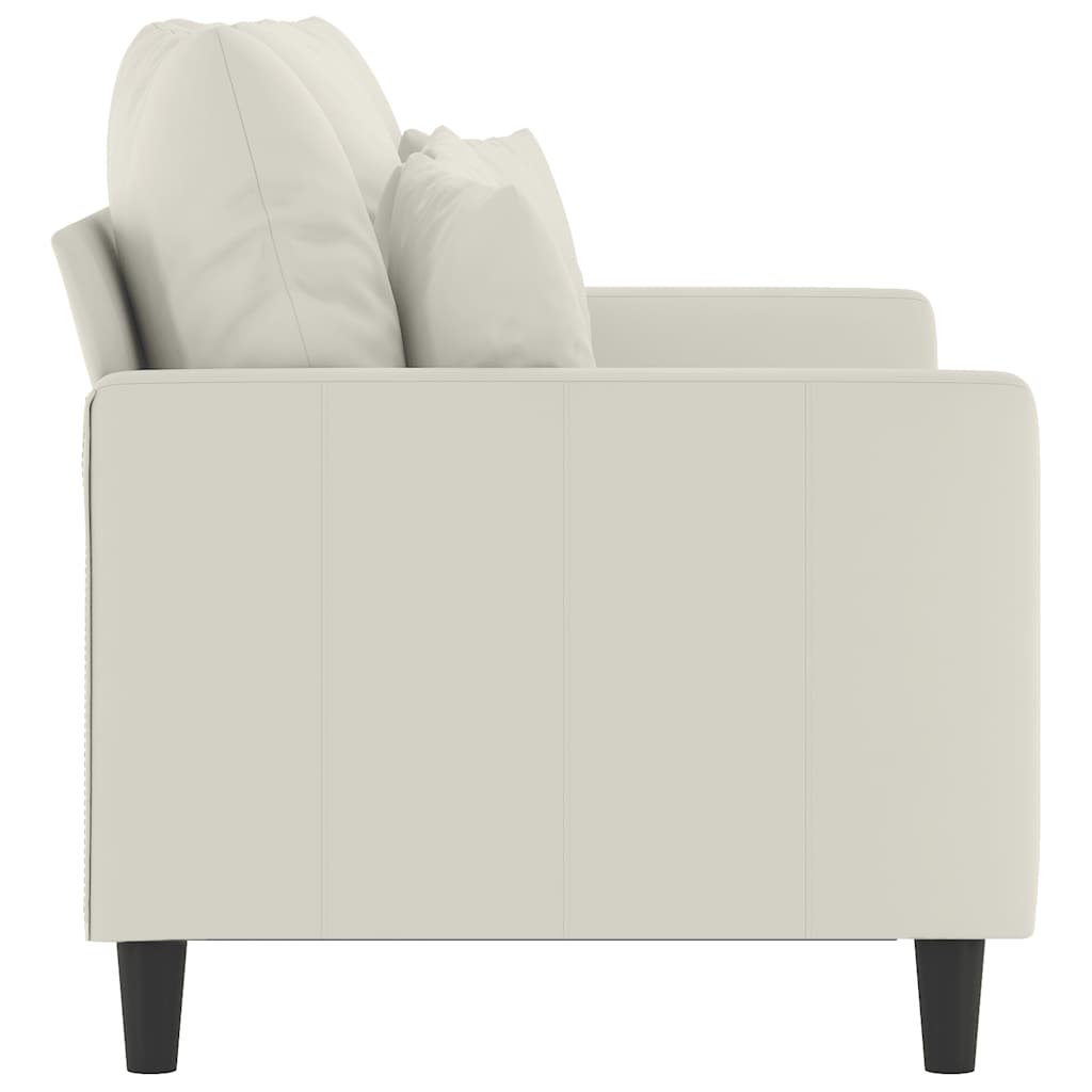 Tweezitsbank 120 cm fluweel crèmekleurig
