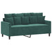 Tweezitsbank 140 cm fluweel donkergroen