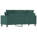 Tweezitsbank 140 cm fluweel donkergroen