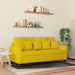Tweezitsbank 140 cm fluweel geel