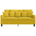Tweezitsbank 140 cm fluweel geel