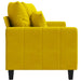 Tweezitsbank 140 cm fluweel geel