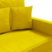 Tweezitsbank 140 cm fluweel geel