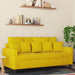 Tweezitsbank 140 cm fluweel geel