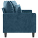 Tweezitsbank 140 cm fluweel blauw