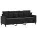 Driezitsbank 180 cm fluweel zwart