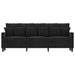 Driezitsbank 180 cm fluweel zwart
