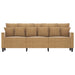 Driezitsbank 180 cm fluweel bruin