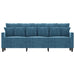 Driezitsbank 180 cm fluweel blauw