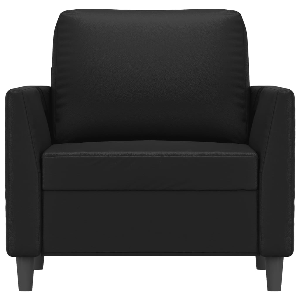 Fauteuil 60 cm kunstleer zwart