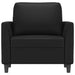 Fauteuil 60 cm kunstleer zwart