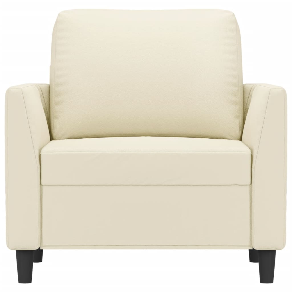 Fauteuil 60 cm kunstleer crèmekleurig