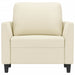 Fauteuil 60 cm kunstleer crèmekleurig