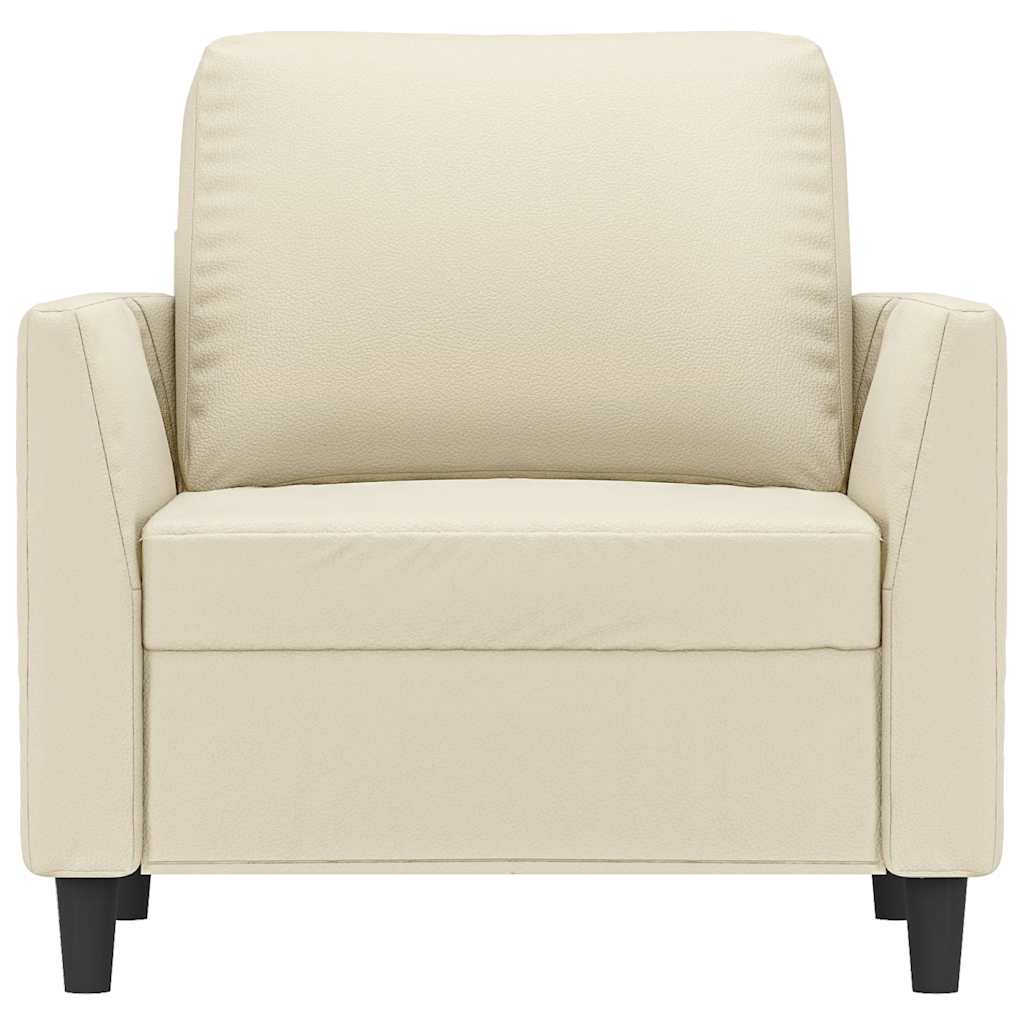 Fauteuil 60 cm kunstleer crèmekleurig