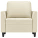 Fauteuil 60 cm kunstleer crèmekleurig