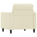 Fauteuil 60 cm kunstleer crèmekleurig