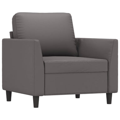 Fauteuil 60 cm kunstleer grijs