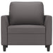 Fauteuil 60 cm kunstleer grijs