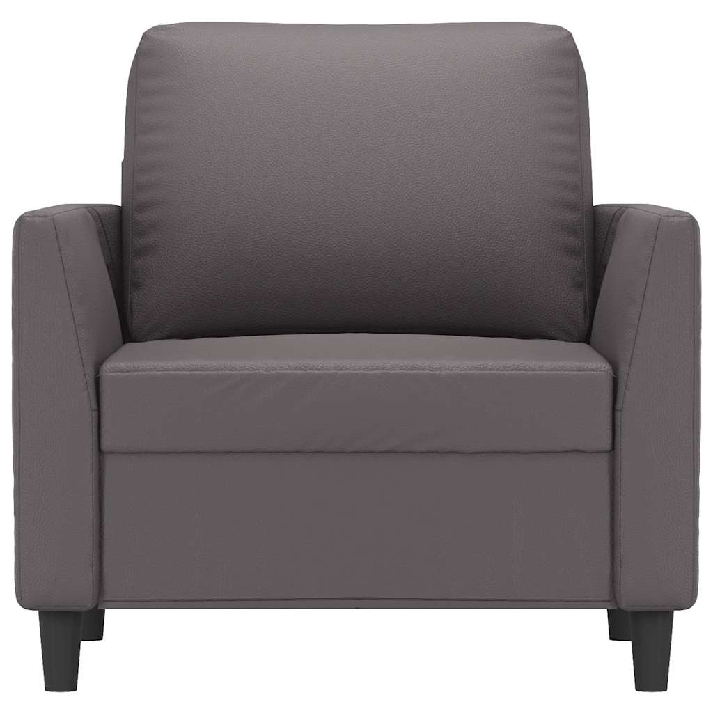 Fauteuil 60 cm kunstleer grijs