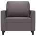 Fauteuil 60 cm kunstleer grijs