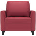Fauteuil 60 cm kunstleer wijnrood