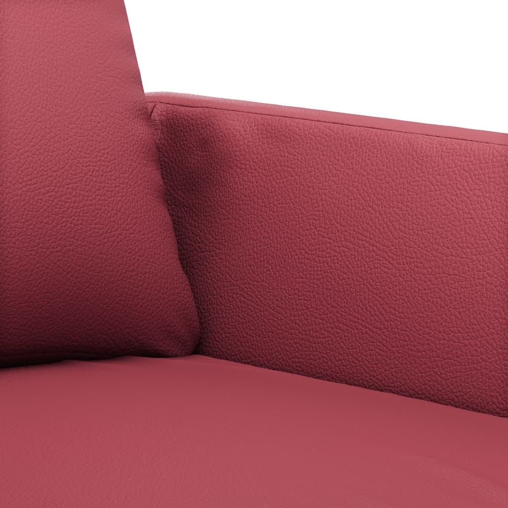 Fauteuil 60 cm kunstleer wijnrood