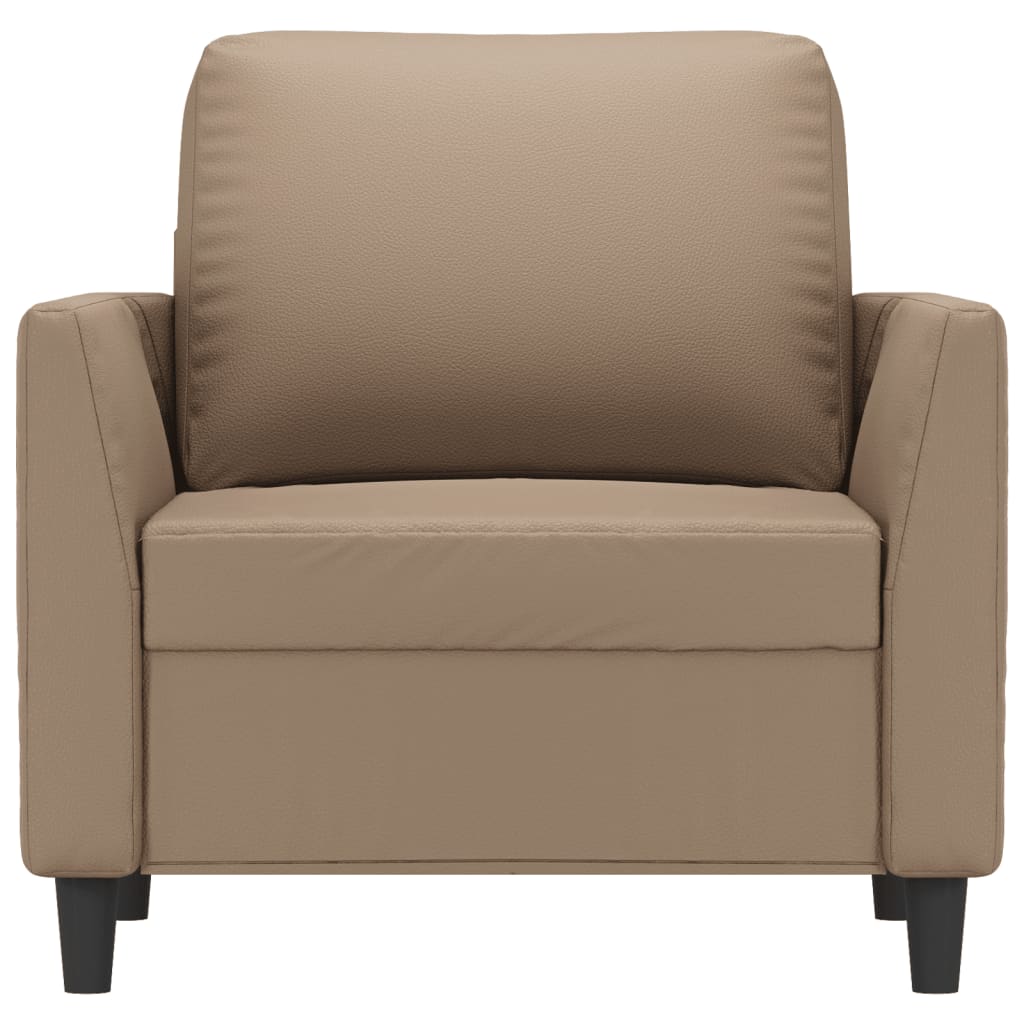 Fauteuil 60 cm kunstleer cappuccinokleurig