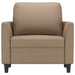Fauteuil 60 cm kunstleer cappuccinokleurig