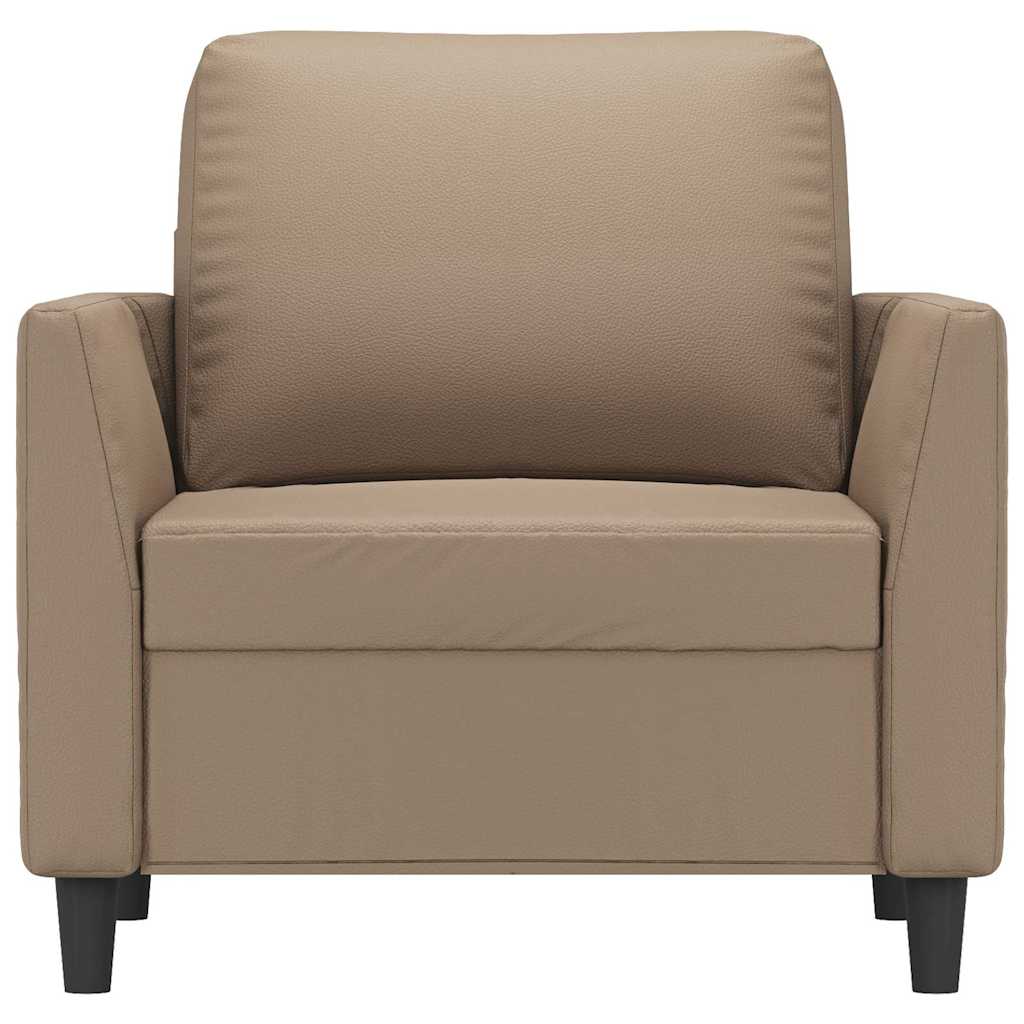 Fauteuil 60 cm kunstleer cappuccinokleurig