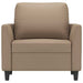 Fauteuil 60 cm kunstleer cappuccinokleurig