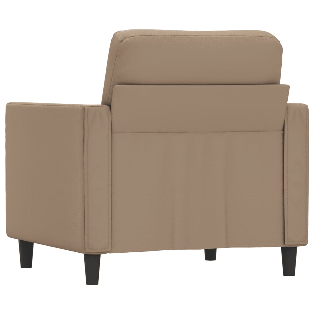 Fauteuil 60 cm kunstleer cappuccinokleurig