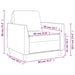 Fauteuil 60 cm kunstleer cappuccinokleurig