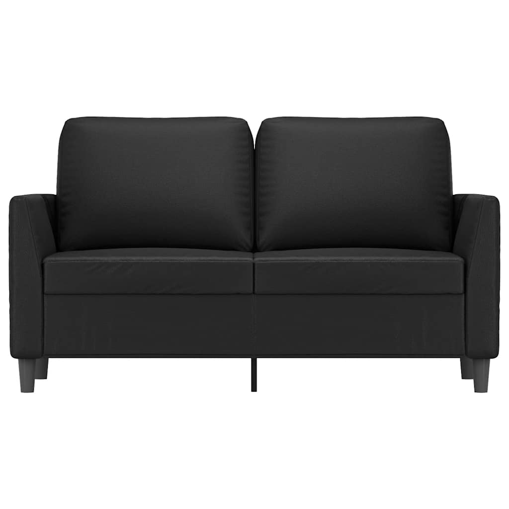 Tweezitsbank 120 cm kunstleer zwart