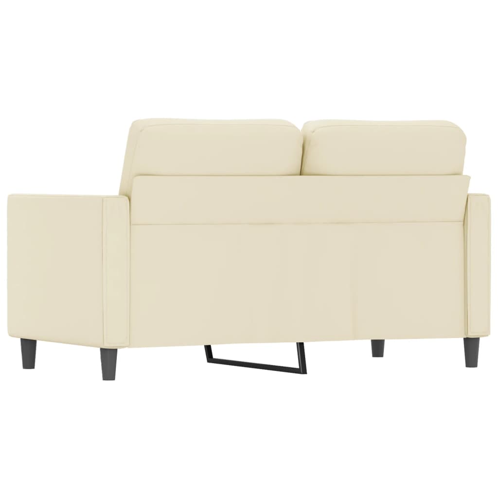 Tweezitsbank 120 cm kunstleer crèmekleurig