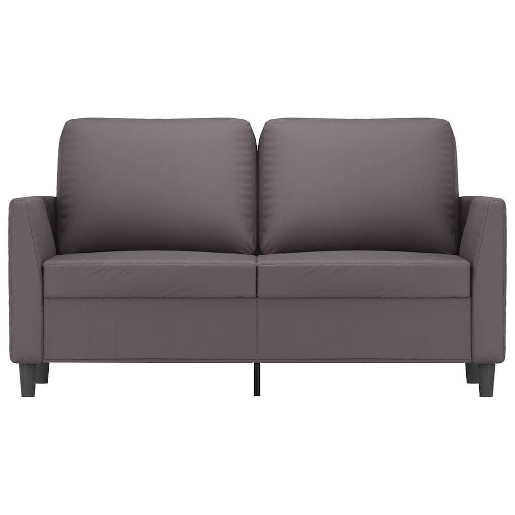 Tweezitsbank 120 cm kunstleer grijs