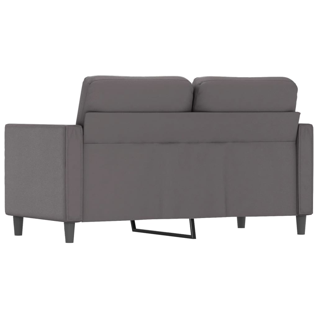 Tweezitsbank 120 cm kunstleer grijs