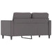 Tweezitsbank 120 cm kunstleer grijs
