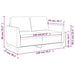 Tweezitsbank 120 cm kunstleer grijs