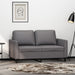 Tweezitsbank 120 cm kunstleer grijs