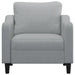 Fauteuil 60 cm stof lichtgrijs