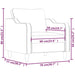 Fauteuil 60 cm stof lichtgrijs