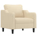 Fauteuil 60 cm stof crèmekleurig