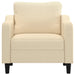Fauteuil 60 cm stof crèmekleurig