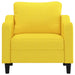 Fauteuil 60 cm stof lichtgeel