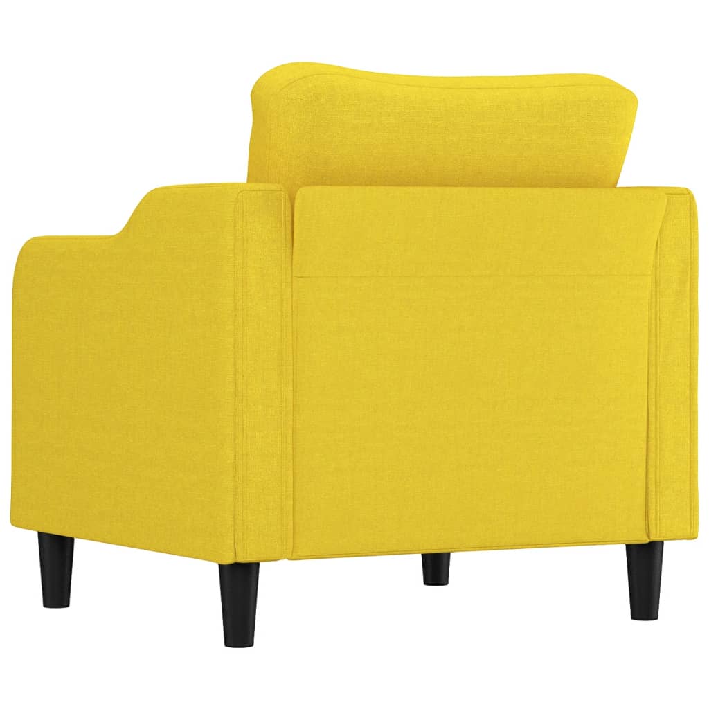 Fauteuil 60 cm stof lichtgeel
