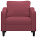 Fauteuil 60 cm stof wijnrood