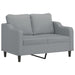 Tweezitsbank 120 cm stof lichtgrijs
