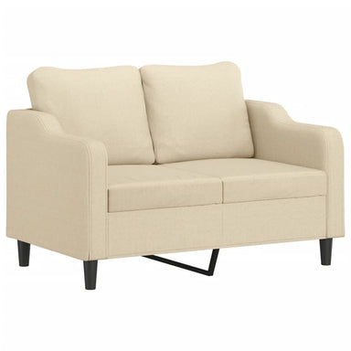 Tweezitsbank 120 cm stof crèmekleurig