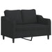 Tweezitsbank 120 cm stof zwart