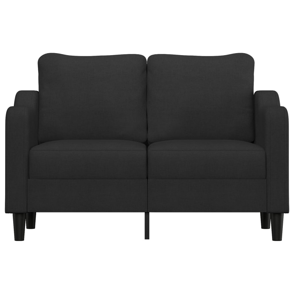 Tweezitsbank 120 cm stof zwart